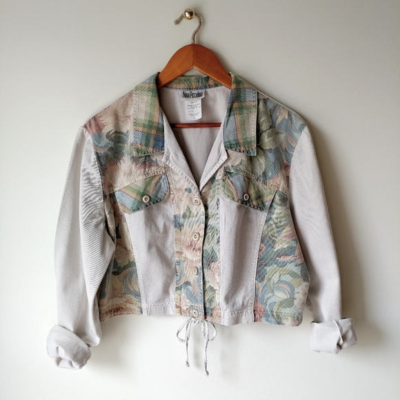 Nina Piccalino Jackets & Blazers - Vintage Floral And Plaid Jacket